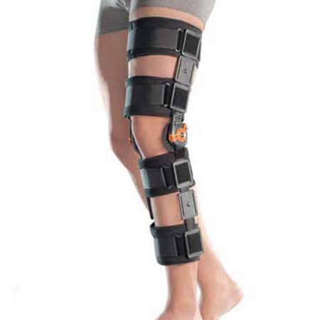 Post-operatory knee brace with range of motion system open version KPO 