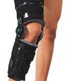 Post-operatory knee brace with range-of-motion system REGAIN
