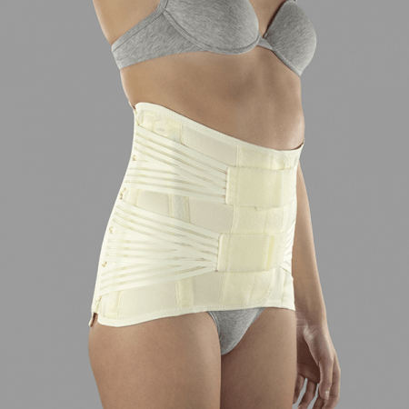 Orthosis for stabilising and supporting the lumbar spine, with malleable reinforced stays SAT 22 WOMAN 